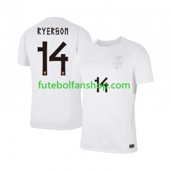 Camisola Alternativa (2ª) Seleção Norueguesa Julian Ryerson 14 World Cup 2026 Manga Curta ,Homem