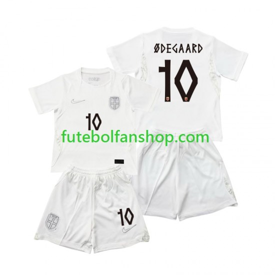 Camisola Alternativa (2ª) Seleção Norueguesa Martin Odegaard 10 World Cup 2026 Manga Curta ,Criança