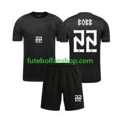 Camisola Alternativo Seleção Norueguesa Oscar Bobb 22 World Cup 2026 Manga Curta ,Criança