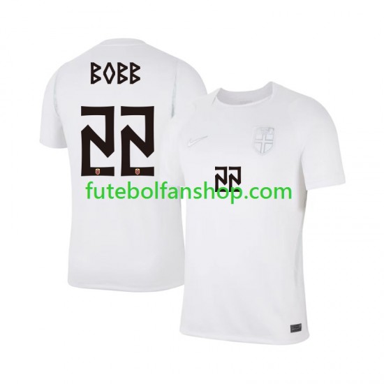 Camisola Alternativa (2ª) Seleção Norueguesa Oscar Bobb 22 World Cup 2026 Manga Curta ,Homem