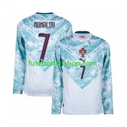 Camisola Alternativo Seleção Portuguesa Cristiano Ronaldo 7 World Cup 2026 Manga Comprida ,Homem