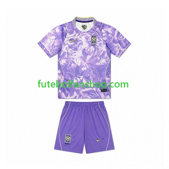Camisola Alternativo Seleção Sul-Coreana World Cup 2026 Manga Curta ,Criança