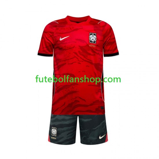 Camisola Principal Seleção Sul-Coreana World Cup 2026 Manga Curta ,Criança