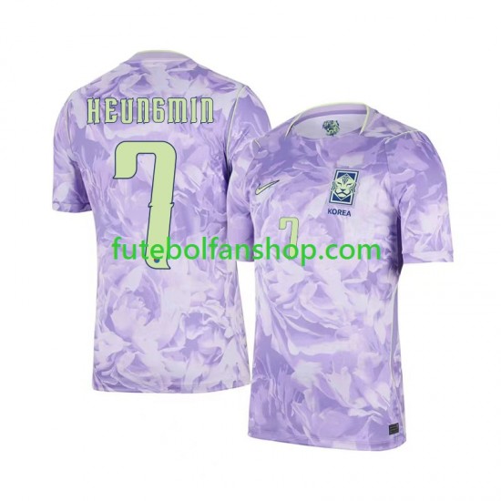 Camisola Alternativo Seleção Sul-Coreana Son Heung-min 7 World Cup 2026 Manga Curta ,Homem