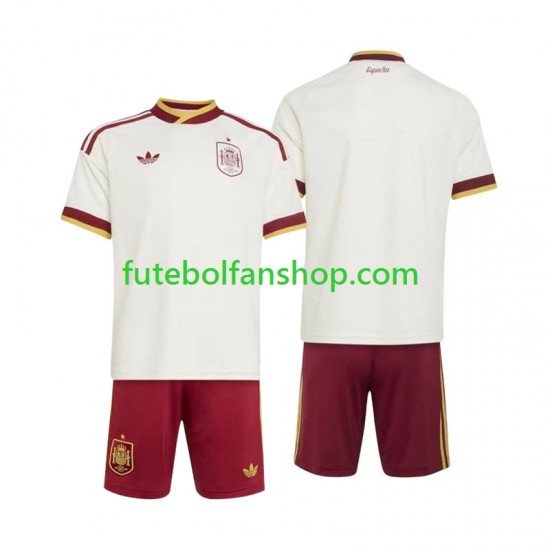 Camisola Alternativo Seleção Espanhola World Cup 2026 Manga Curta ,Criança