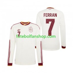 Camisola Alternativo Seleção Espanhola Ferran Torres 7 World Cup 2026 Manga Comprida ,Homem