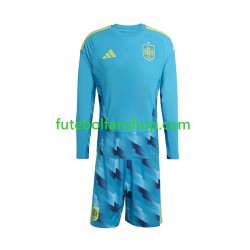 Camisola Principal Guarda-redes Seleção Espanhola World Cup 2026 Manga Comprida ,Criança