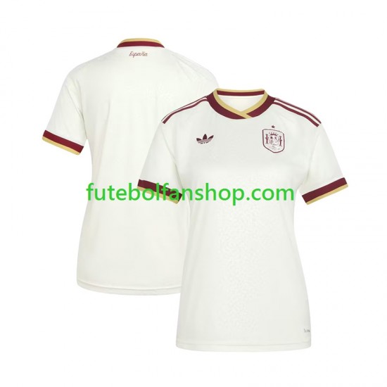 Camisola Alternativo Seleção Espanhola World Cup 2026 Manga Curta ,Senhora
