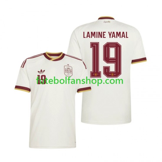 Camisola Alternativo Seleção Espanhola Lamine Yamal 19 World Cup 2026 Manga Curta ,Homem