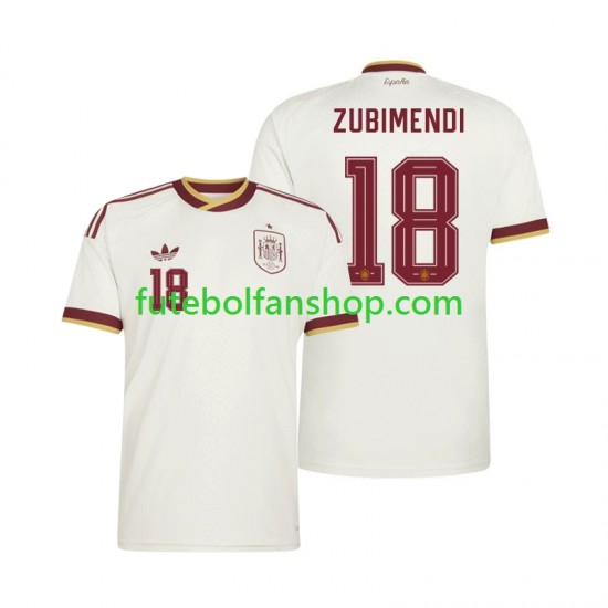 Camisola Alternativo Seleção Espanhola Martin Zubimendi 18 World Cup 2026 Manga Curta ,Homem