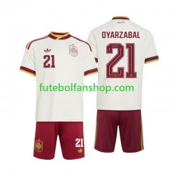 Camisola Alternativo Seleção Espanhola Mikel Oyarzabal 21 World Cup 2026 Manga Curta ,Criança