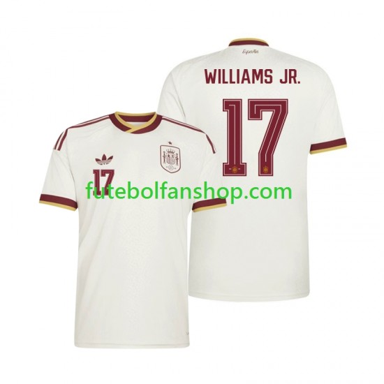 Camisola Alternativo Seleção Espanhola Nico Williams 17 World Cup 2026 Manga Curta ,Homem
