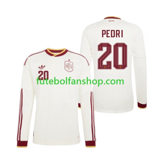 Camisola Alternativo Seleção Espanhola Pedri 20 World Cup 2026 Manga Comprida ,Homem