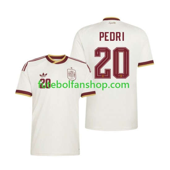 Camisola Alternativo Seleção Espanhola Pedri 20 World Cup 2026 Manga Curta ,Homem