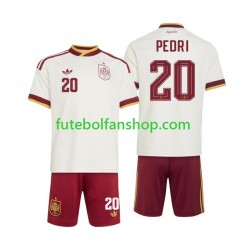 Camisola Alternativo Seleção Espanhola Pedri 20 World Cup 2026 Manga Curta ,Criança