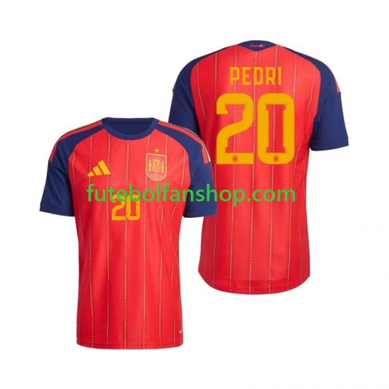 Camisola Principal Seleção Espanhola Pedri 20 World Cup 2026 Manga Curta ,Homem