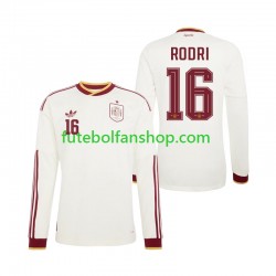 Camisola Alternativo Seleção Espanhola Rodri 16 World Cup 2026 Manga Comprida ,Homem