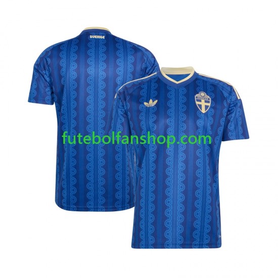 Camisola Alternativo Seleção Sueca World Cup 2026 Manga Curta ,Homem