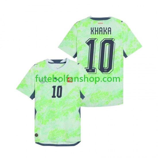 Camisola Alternativo Seleção Suíça Granit Xhaka 10 World Cup 2026 Manga Curta ,Homem