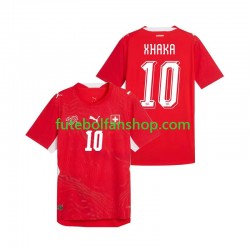 Camisola Principal Seleção Suíça Granit Xhaka 10 World Cup 2026 Manga Curta ,Homem