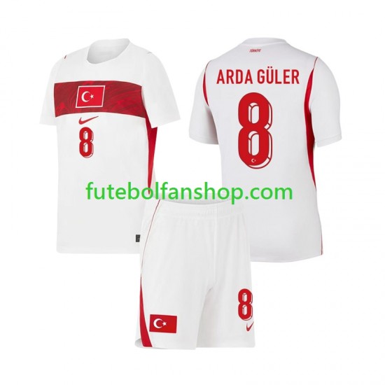 Camisola Alternativo Seleção Turca Arda Guler 8 World Cup 2026 Manga Curta ,Criança