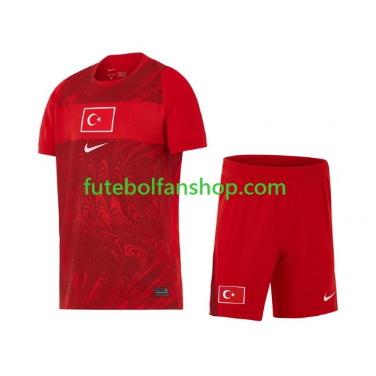 Camisola Principal Seleção Turca World Cup 2026 Manga Curta ,Criança