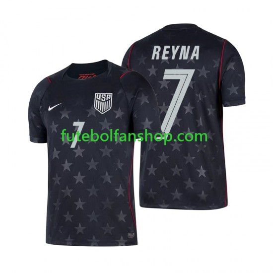 Camisola Alternativo Seleção Estados Unidos Giovanni Reyna 7 World Cup 2026 Manga Curta ,Homem