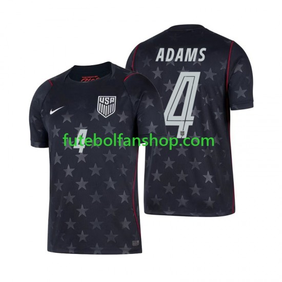Camisola Alternativo Seleção Estados Unidos Tyler Adams 4 World Cup 2026 Manga Curta ,Homem