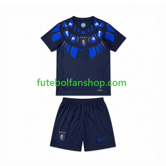 Camisola Alternativo Seleção Uruguaia World Cup 2026 Manga Curta ,Criança