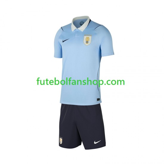 Camisola Principal Seleção Uruguaia World Cup 2026 Manga Curta ,Criança