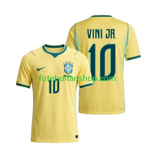 Camisola Principal Seleção Brasileira Vinicius Junior 10 World Cup 2026 Manga Curta ,Homem