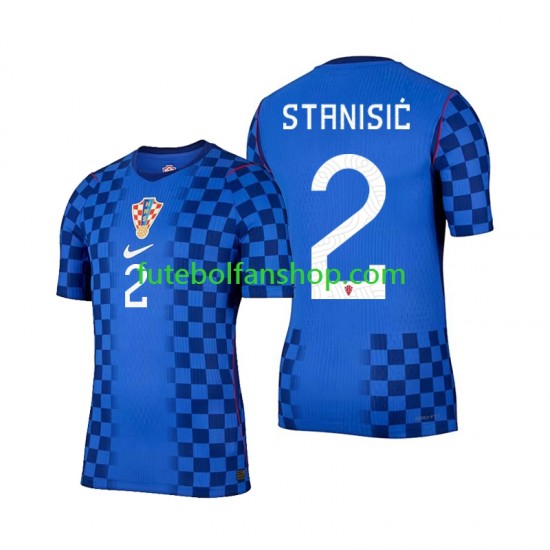 Camisola Alternativo Seleção Croata Josip Stanisic 2 World Cup 2026 Manga Curta ,Homem