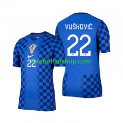 Camisola Alternativo Seleção Croata Luka Vuskovic 22 World Cup 2026 Manga Curta ,Homem