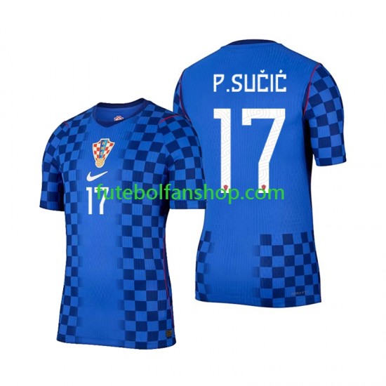 Camisola Alternativo Seleção Croata Petar Sucic 17 World Cup 2026 Manga Curta ,Homem