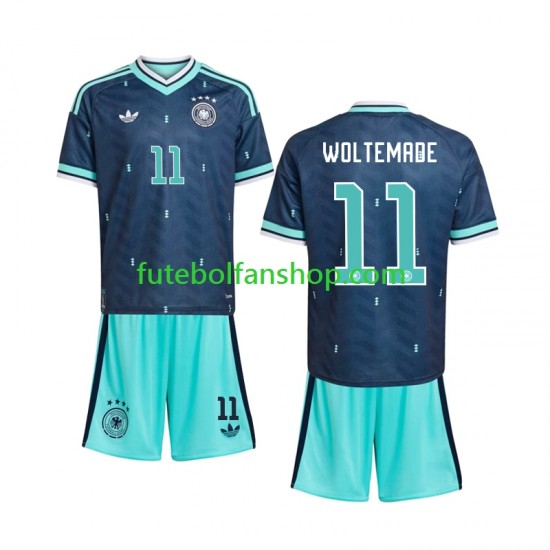 Camisola Alternativo Seleção Alemã Nick Woltemade 11 World Cup 2026 Manga Curta ,Criança