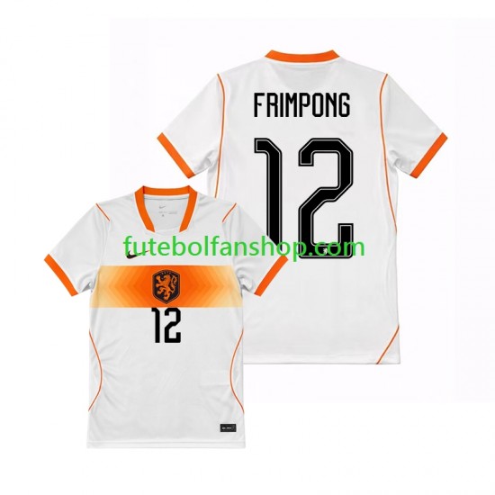 Camisola Alternativo Seleção Neerlandesa Jeremie Frimpong 12 World Cup 2026 Manga Curta ,Homem