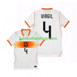 Camisola Alternativo Seleção Neerlandesa Virgil van Dijk 4 World Cup 2026 Manga Curta ,Homem