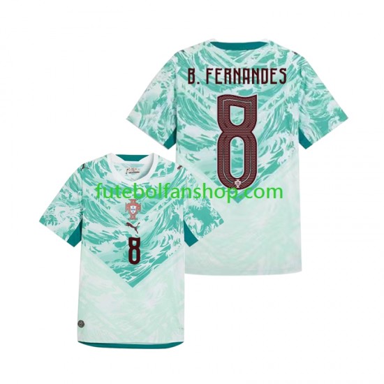 Camisola Alternativo Seleção Portuguesa Bruno Fernandes 8 World Cup 2026 Manga Curta ,Homem
