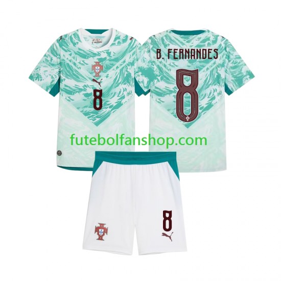Camisola Alternativo Seleção Portuguesa Bruno Fernandes 8 2026 2027 Manga Curta ,Criança