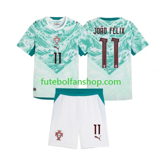 Camisola Alternativo Seleção Portuguesa Joao Felix 11 2026 2027 Manga Curta ,Criança