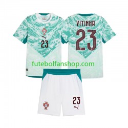 Camisola Alternativo Seleção Portuguesa Vitinha 23 2026 2027 Manga Curta ,Criança