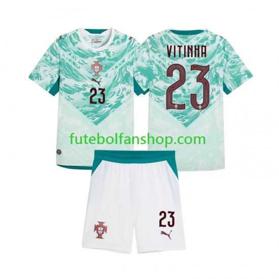 Camisola Alternativo Seleção Portuguesa Vitinha 23 2026 2027 Manga Curta ,Criança