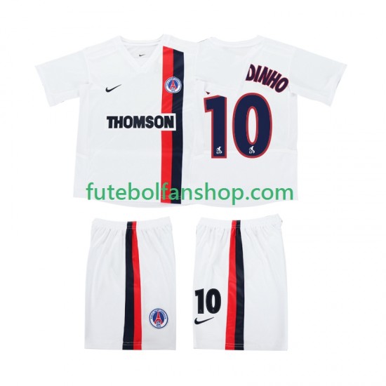 Camisola Alternativo AC Milan RONALDINHO 10 Retro 2002 2003 Manga Curta ,Criança