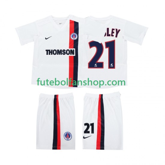 Camisola Alternativo AC Milan WESLEY 21 Retro 2002 2003 Manga Curta ,Criança
