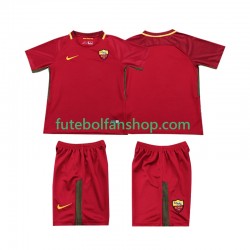 Camisola Principal AS Roma Retro 2017-2018 Manga Curta ,Criança