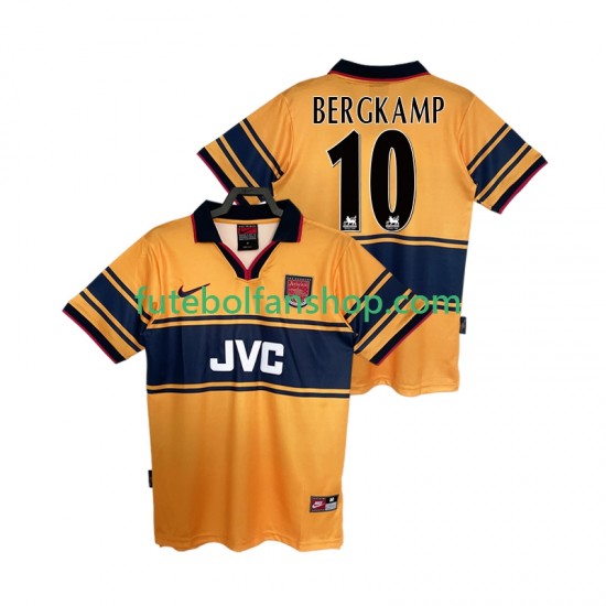 Camisola Alternativo Arsenal BERGKAMP10 Retro 1997 1999 Manga Curta ,Homem
