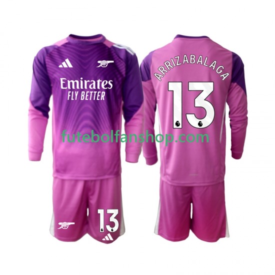 Camisola Alternativa (2ª) Guarda-redes Arsenal Kepa Arrizabalaga 13 Época 2025/2026 Manga Comprida ,Criança