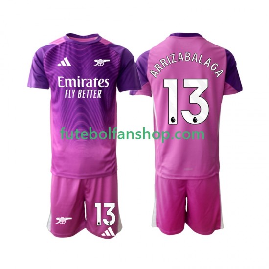 Camisola Alternativa (2ª) Guarda-redes Arsenal Kepa Arrizabalaga 13 Época 2025/2026 Manga Curta ,Criança