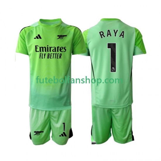 Camisola Alternativo Guarda-redes Arsenal Raya 1 Época 2025/2026 Manga Curta ,Criança