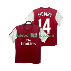 Camisola Principal Arsenal HENRY 14 Retro 2011 2012 Manga Curta ,Homem